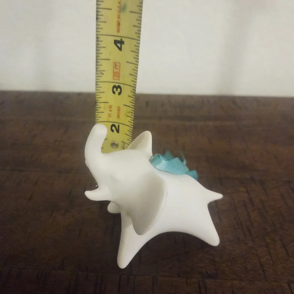 Rare Jonathan Adler Elephant Christmas Ornament Matte Porcelain MCM Lof Of 2